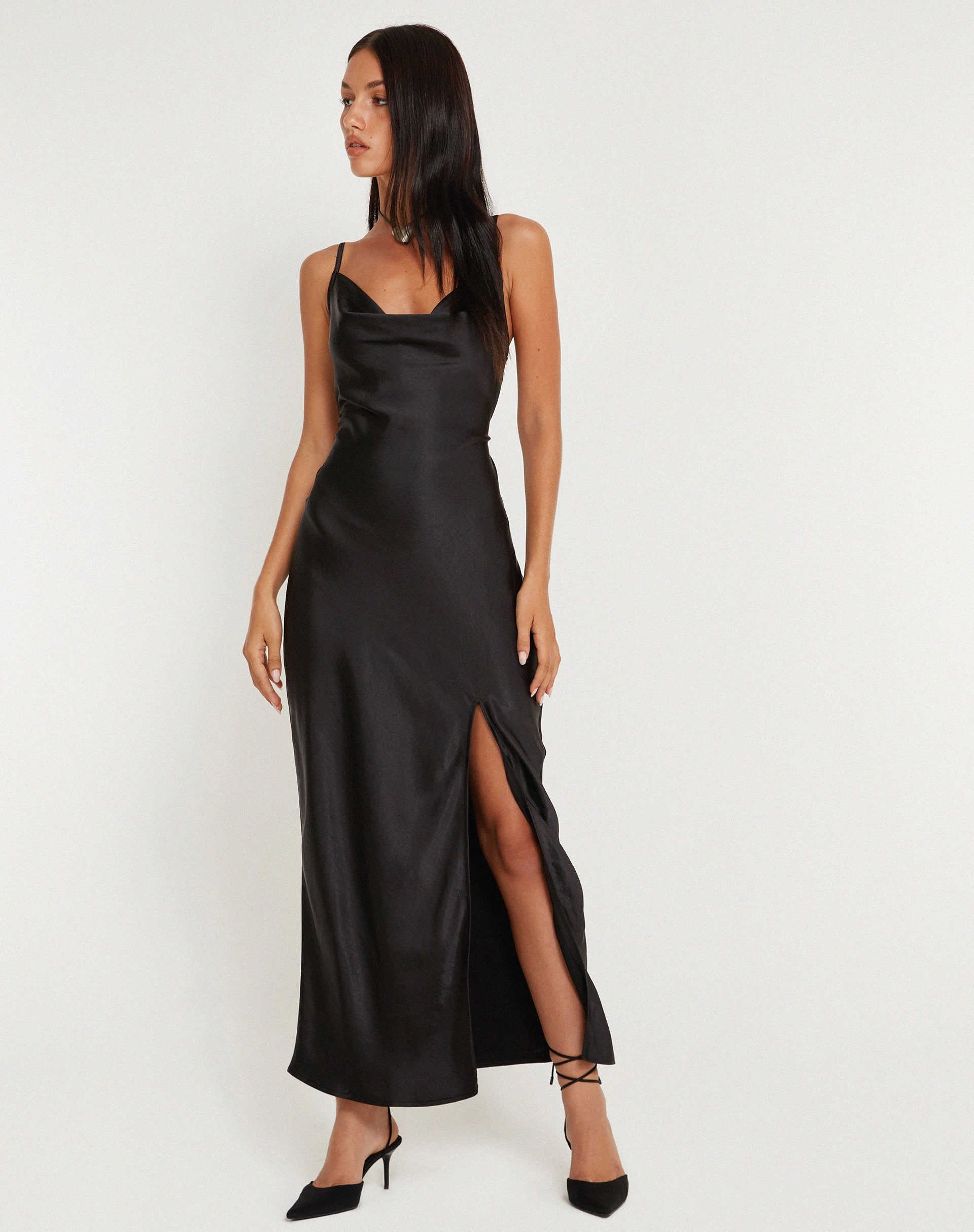 Satin Black Cowl Neck Maxi Dress | Padilla motelrocks-com-us Satin Black Cowl Neck Maxi Dress | Padilla motelrocks-com-us