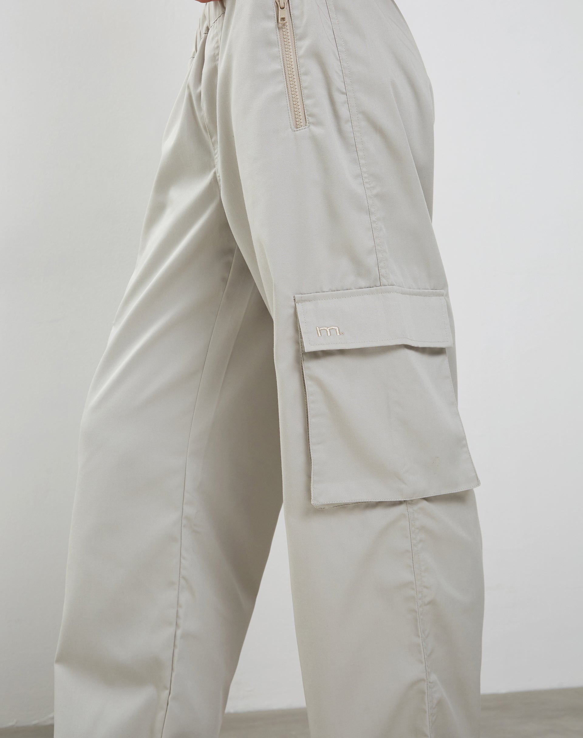 image of Oriells Cargo Trouser in Pearl Grey