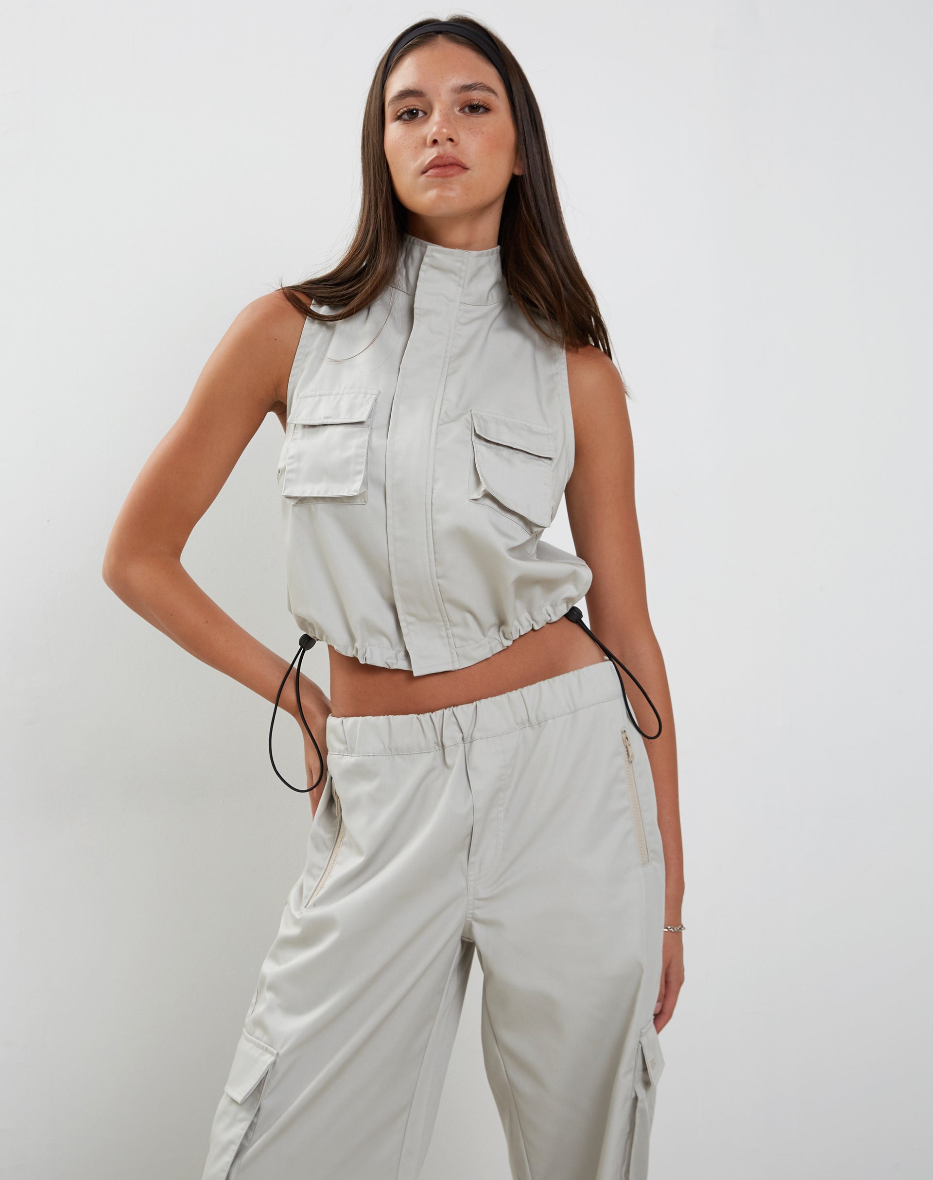 Pearl Grey Utility Vest Pae – motelrocks-com-us