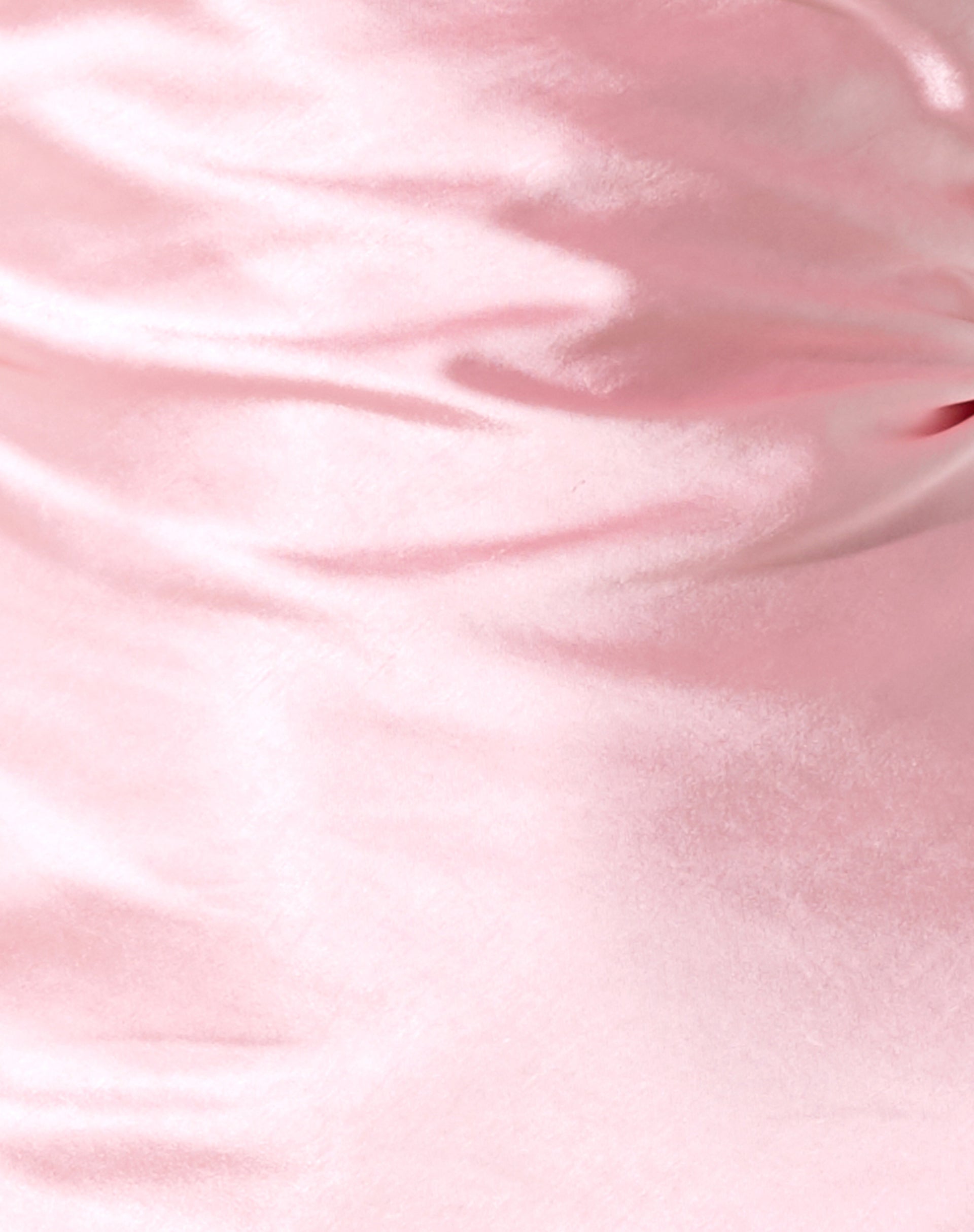 Strappy Cowl Neck Satin Pink Slip Dress