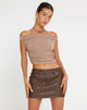 Image of Palita Slinky Bardot Top in Neutral