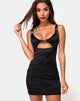 Image of Panna Dress in Satin Black