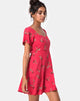 Image of Peky Tea Dress in Rouge Rose Pink