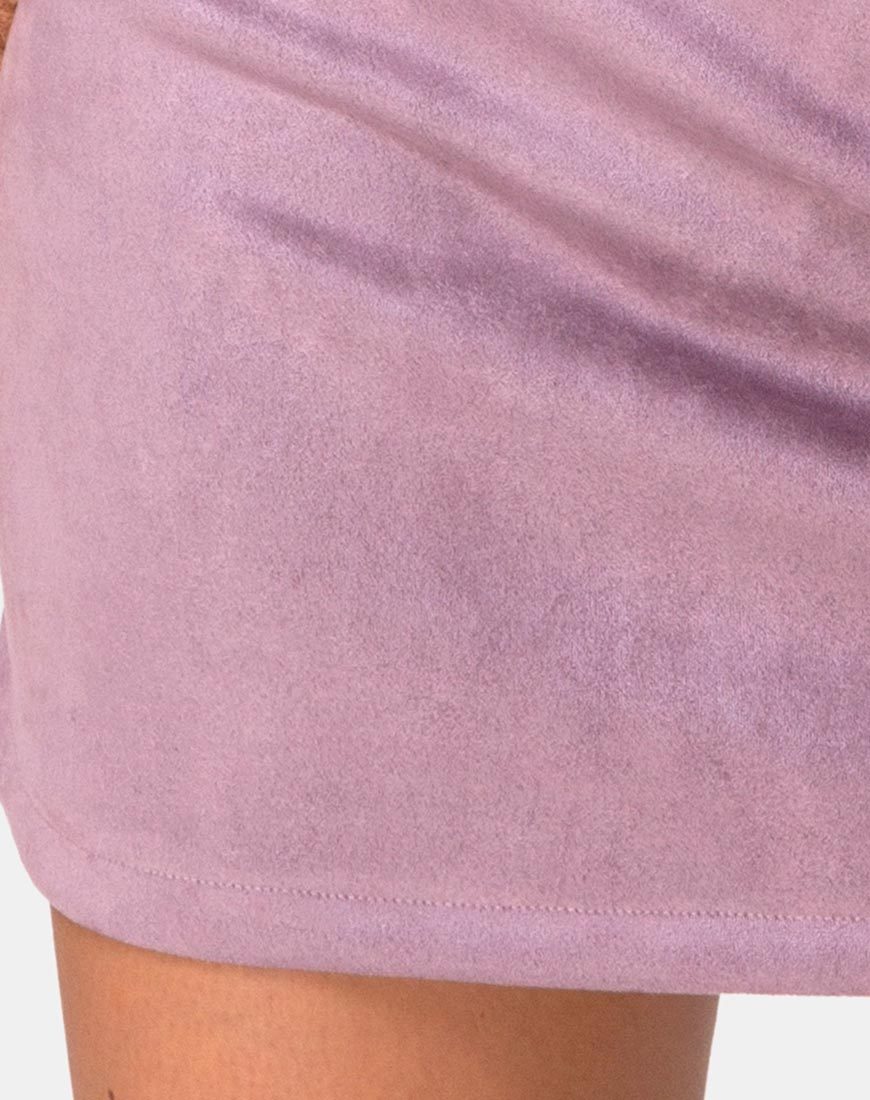 Image of Pelmo Skirt in Suede Purple