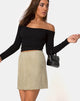 Image of Pelmo Skirt in Suede Khaki