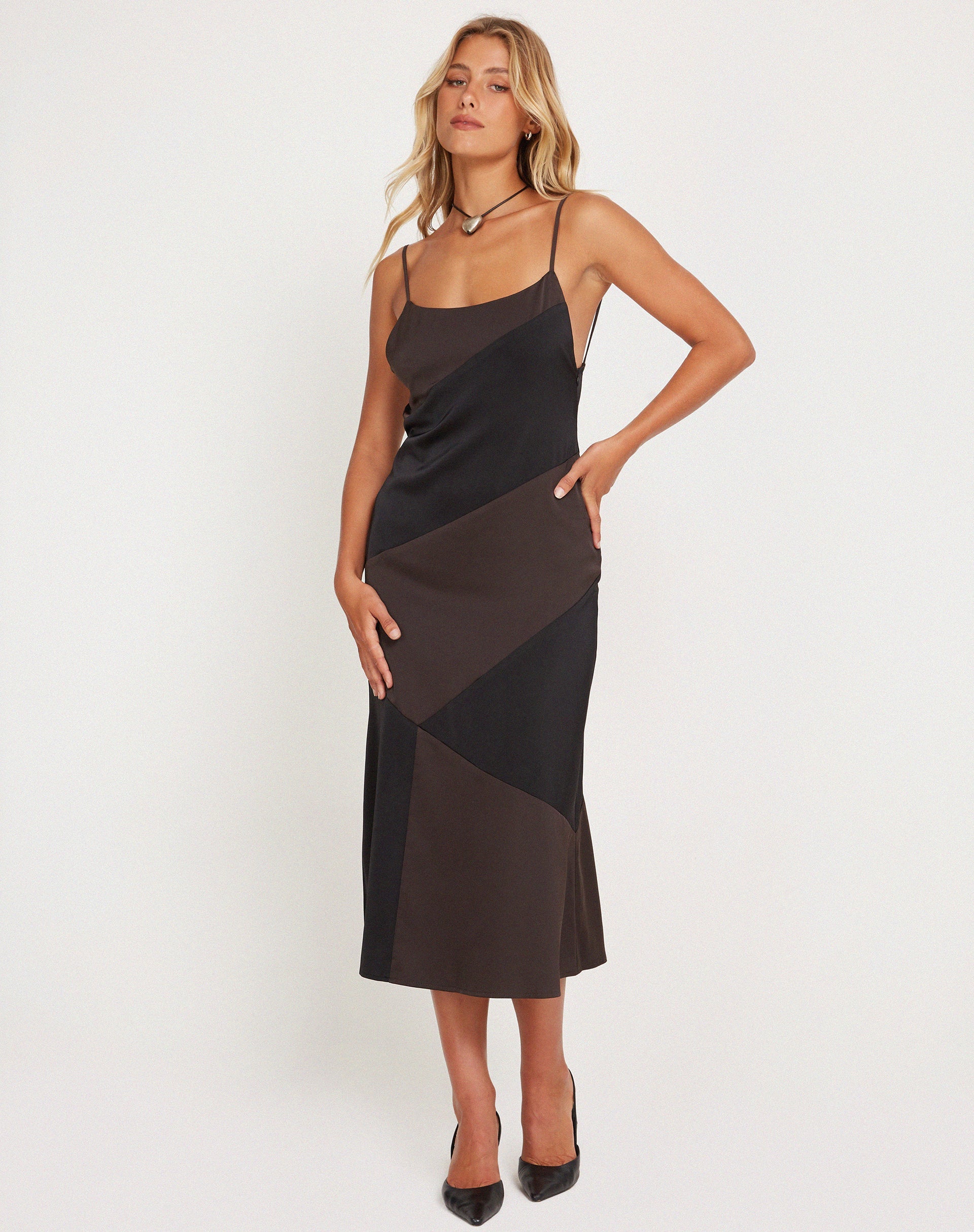 two tone satin dress The Two-Tone Undressed Gown