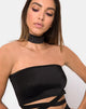 Image of Dorian Criss Cross Tube Top in Black