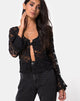 Image of Porque Top in Lace Black