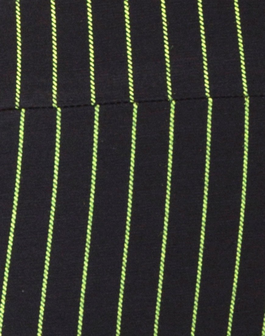 Image of Poton Cutout Unitard in Neon Pinstripe