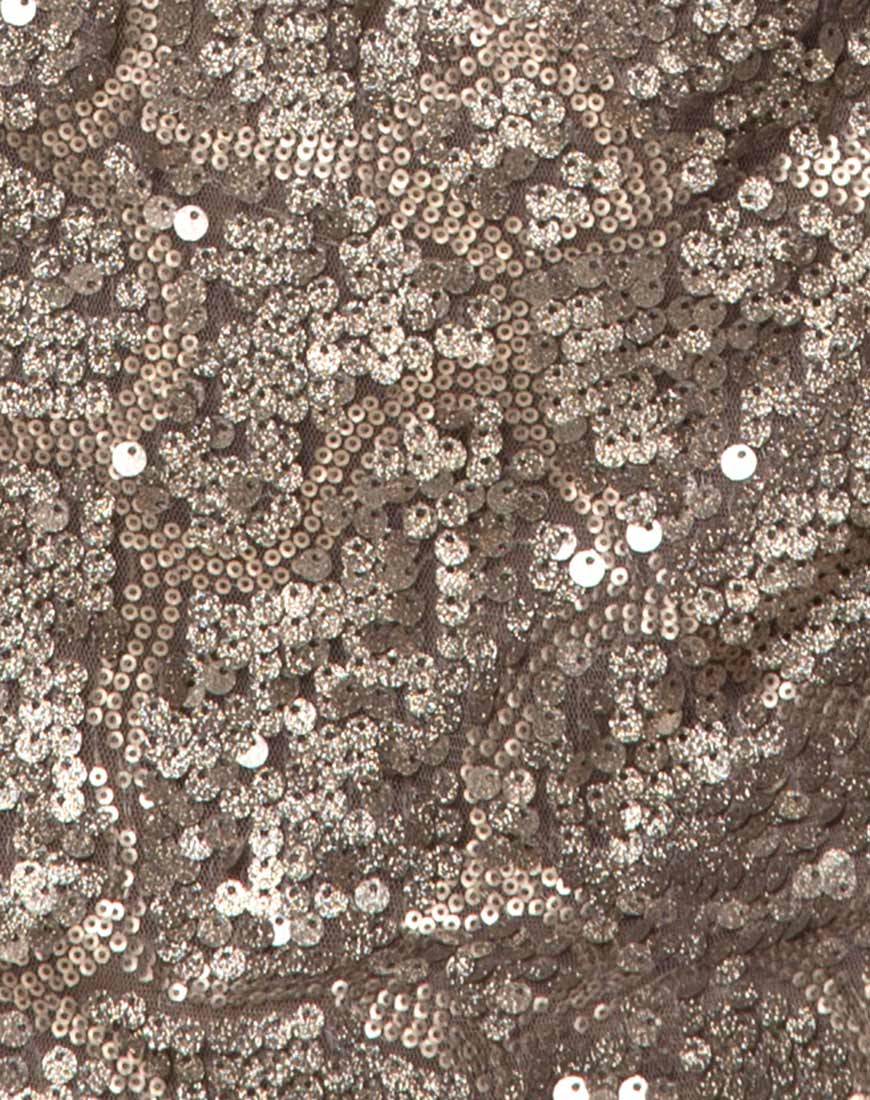 Image of Purpura Dress in Glitter Sequin Antique Gold