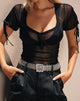 Image of Guinevre Top in Black Net