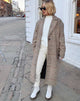 Image of Duster Longline Coat in Glenn Check Natural