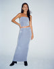 Image of New Tulus Low Rise Maxi Skirt in Slate Blue