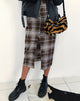 Image of Kaisa Midi Skirt in Tartan Brown