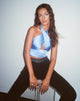 Image of Bailta Crop Top in Satin Azure Blue