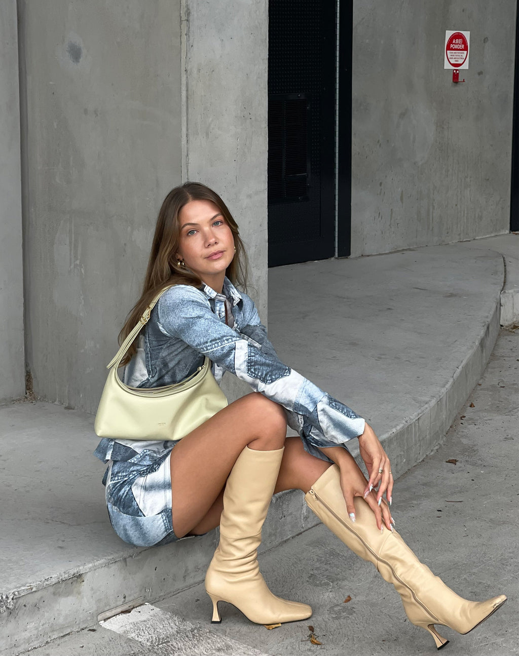 Phole Top in Denim Pocket