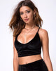 Image of Angel Crop Top in Velvet Black