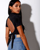 Image of Que Crop Top in Rib Black