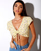 Image of Raeto Crop Top in Wild Flower Lemon Drop