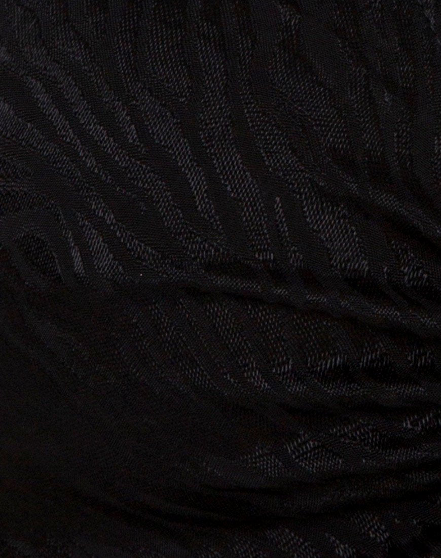 Image of Raemzi Crop Top in Satin Zebra Black