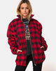 Image of Raven Jacket in Plaid Red Black