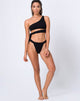 Image of Rawlins Bikini Bottom in Crinkle Rib Black