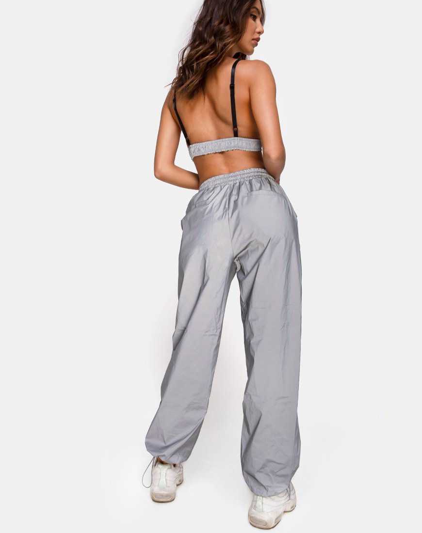 Silver reflective sales joggers