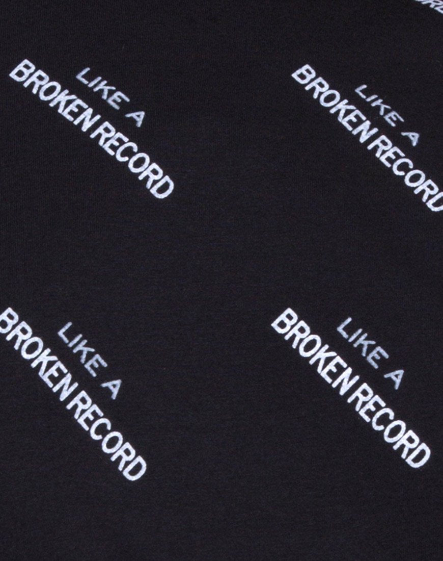 Image of Oversize Basic Tee in Like a Broken Record
