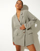 Image of Meva Blazer Dress in Green Beige