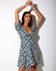 Image of Carie Mini Dress in Aster Blue