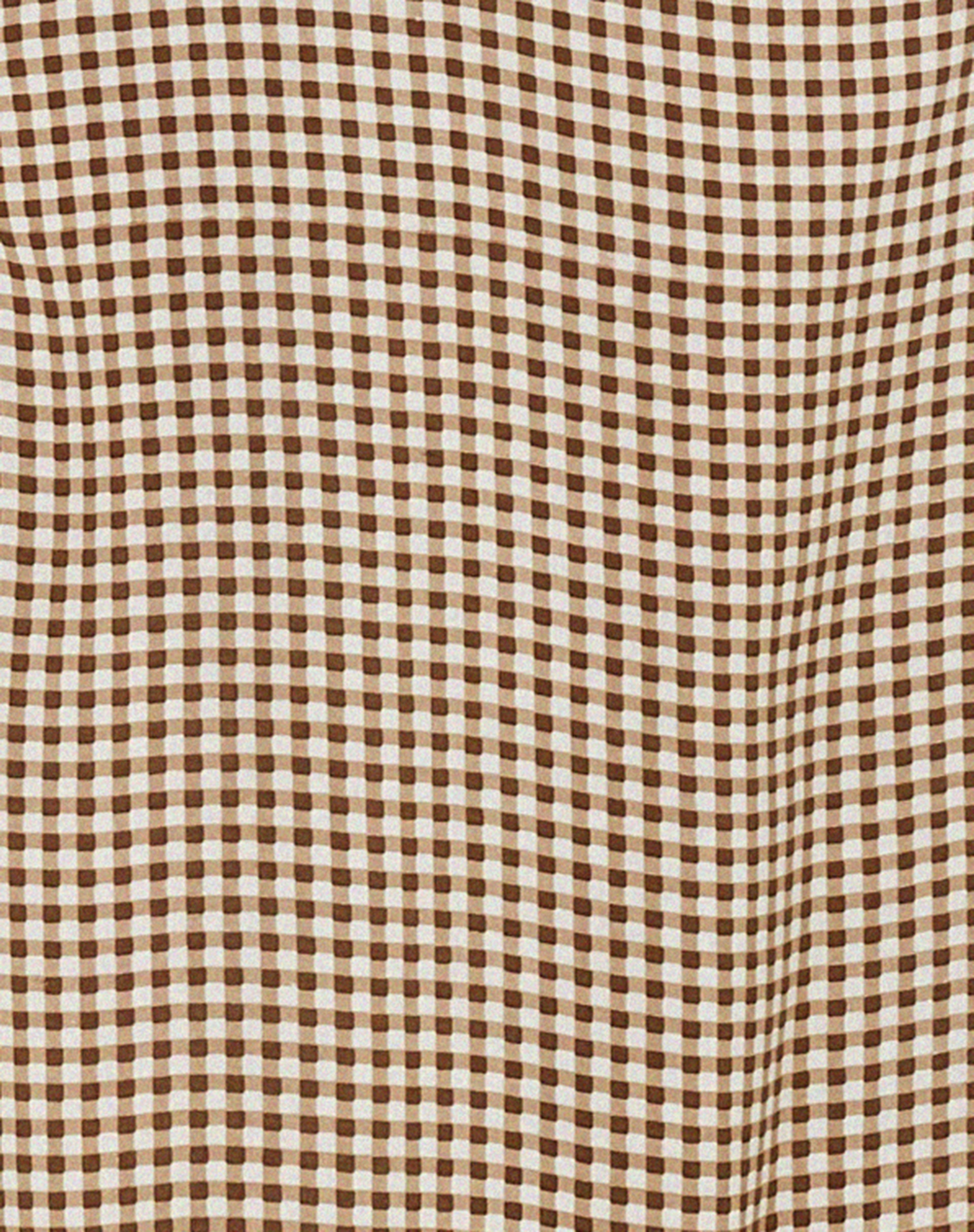 motel rocks brown gingham dress Short Sleeve Brown Gingham Check Midi Dress