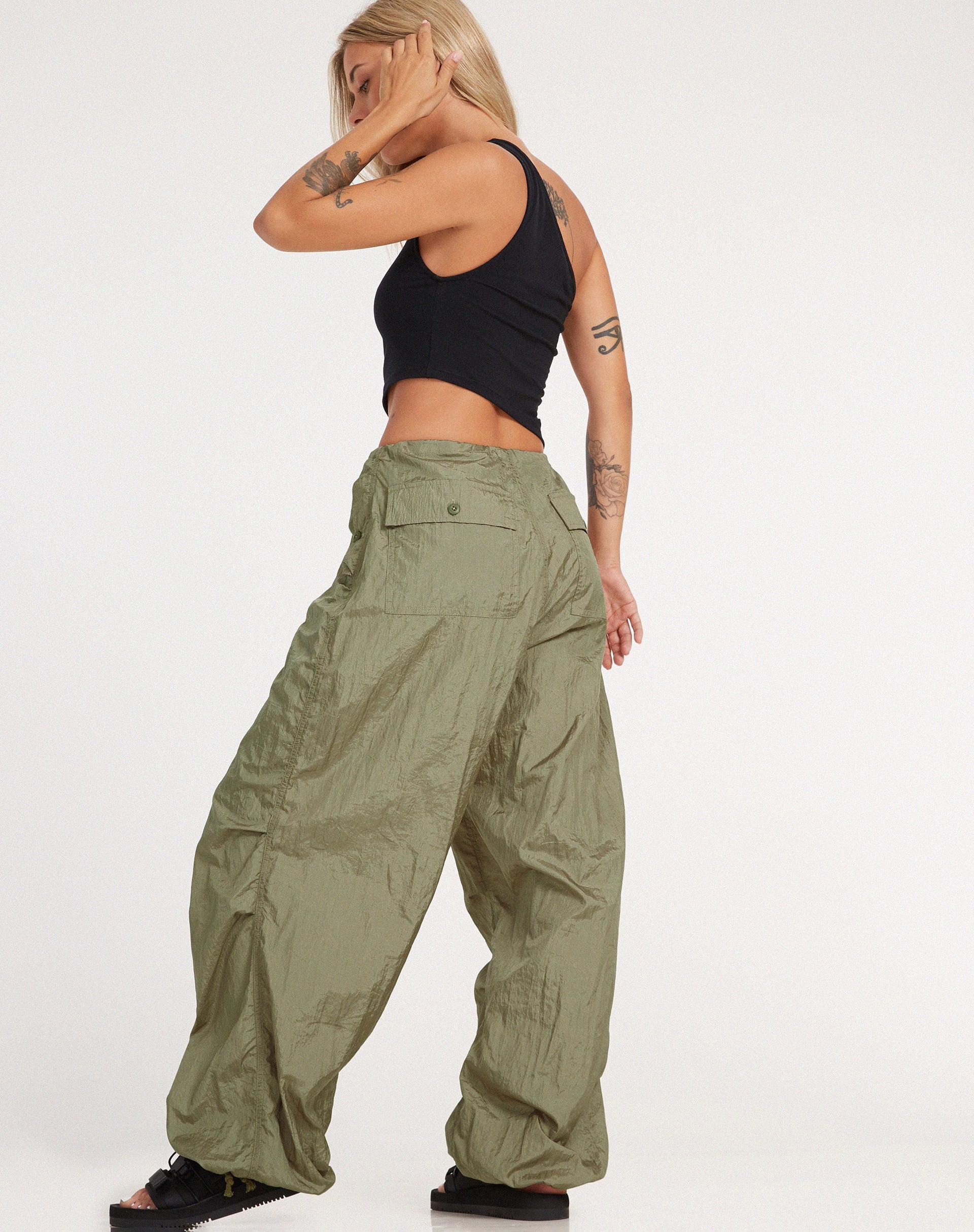 image of Chute Trouser in Parachute Silver Green