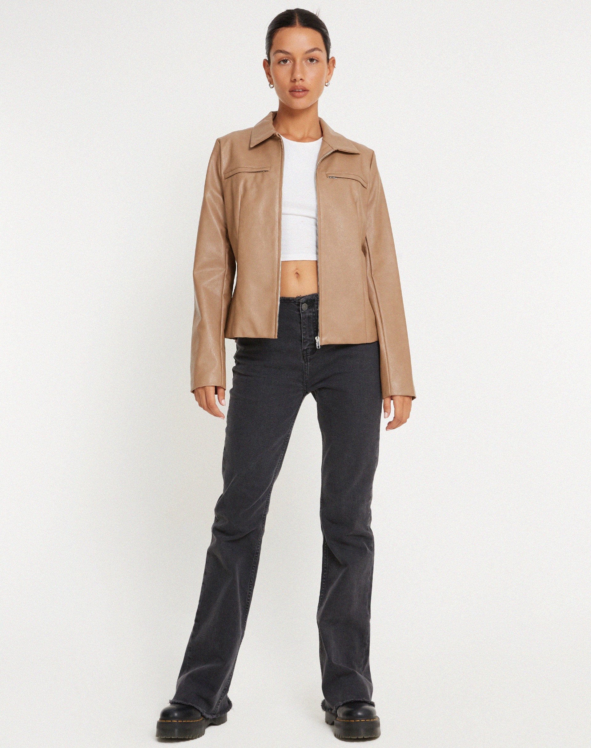 Tan pu jacket sale