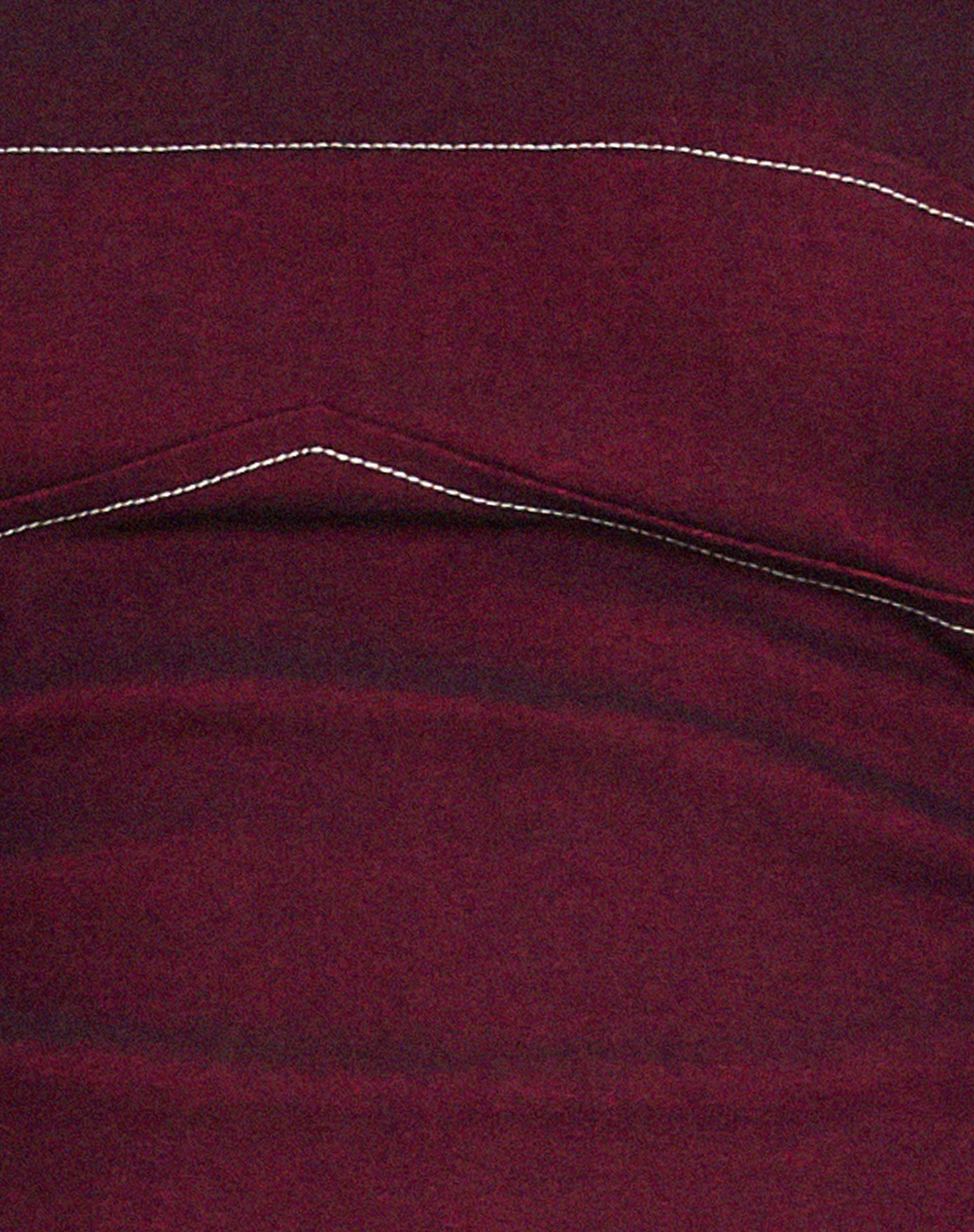 Burgundy with Ecru Stitch Detail Cropped Corset Top