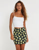 Riani Mini Skirt in Cute Floral Black and Yellow