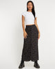 Image of Rima Maxi Skirt in Pretty Petal Black