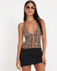 image of Roula Halter Top on 90s Geo Brown