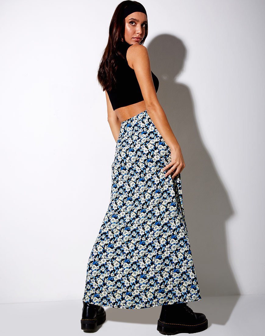 Image of Sayan Maxi Skirt in Aster Blue