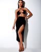 Image of Maxel Midi Skirt in Polycrepe Black