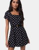 Image of Zavacca Tea Dress in Medium Polka Black and White