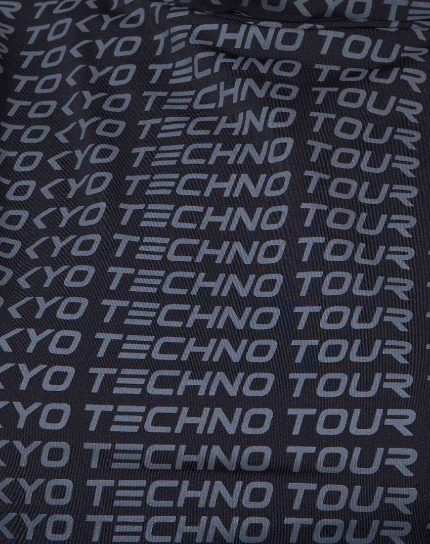 Image of Rhala Crop Top in Tokyo Techno Tour Black
