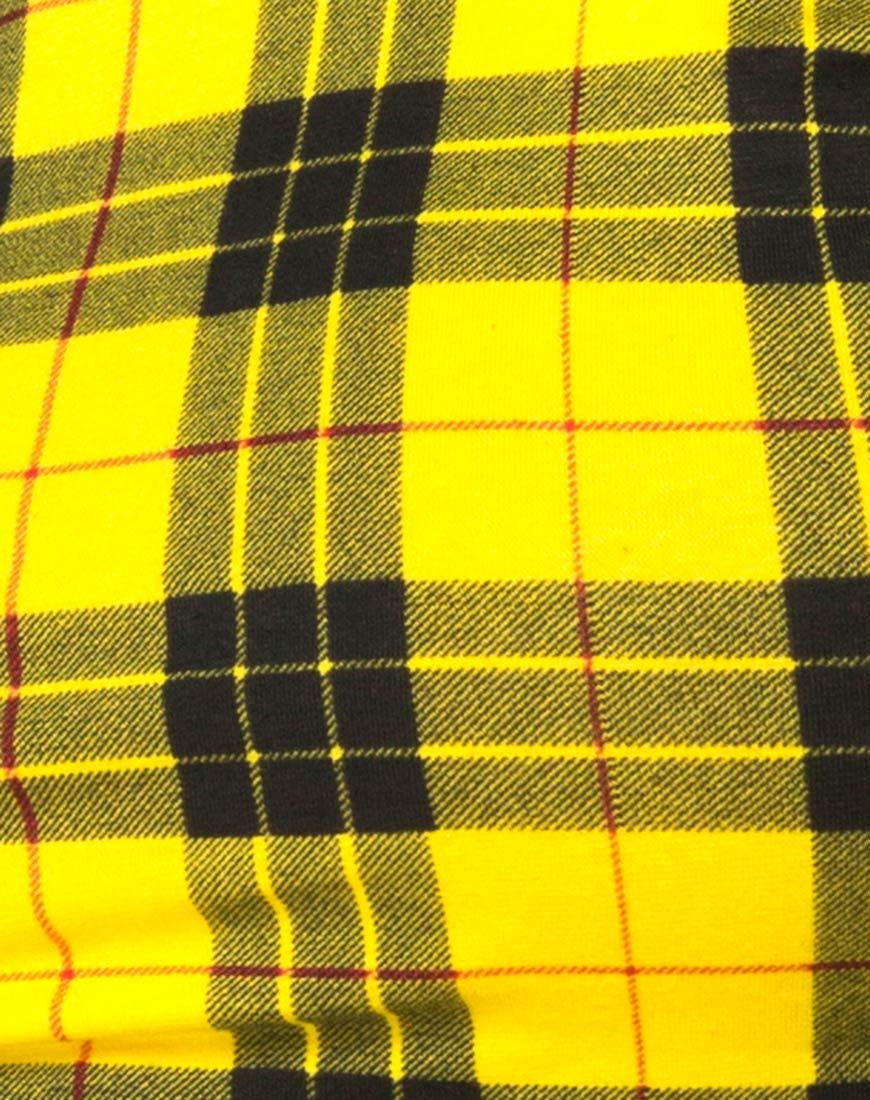 Image of Rhala Crop Top in Winter Plaid Yellow