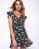 Image of Rica Skater Dress in Polka Daisy Black