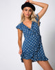 Image of Rica Skater Dress in Medium Polka Navy