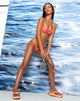 Image of Farisa Bikini Bottom in 70s Ripple Tangerine
