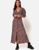 Image of Rigita Dress in Floral Field Plum