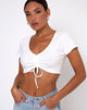 Image of Rivera Crop Top in Rib Ivory