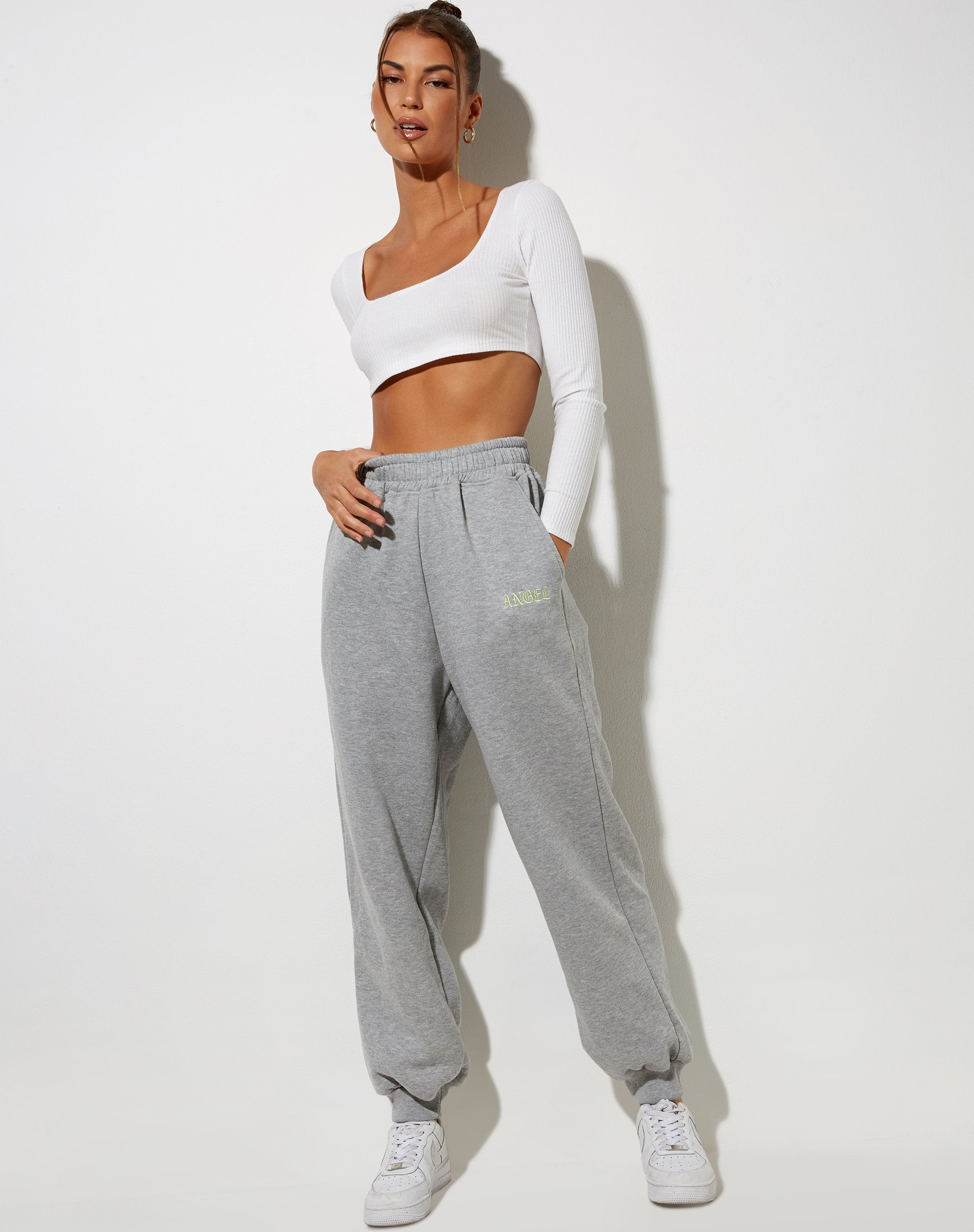 Image of Roider Jogger in Greymarl with Angel Embro in Lemon