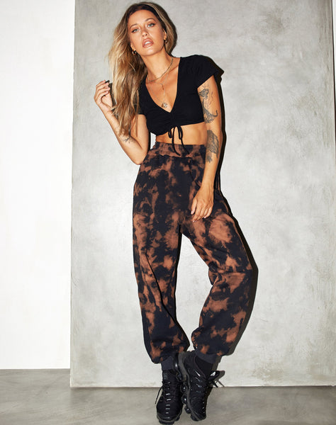 Black bleach best sale tie dye joggers