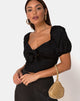 Image of Romanza Top in Satin Cheetah Black